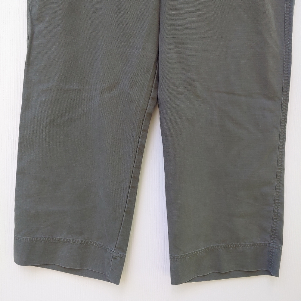 Lauren Ralph Lauren Green Lyocell Lightweight Crop Pants Sz 14 - Picture 4 of 8